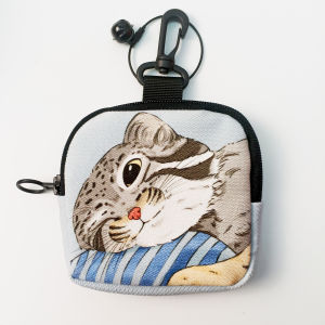 Original Cartoon Rabbit Leopard Canvas Coin Purse Zipper Card Holder Creative Gift Festival Supplies Big Aunt Design