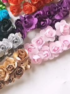 144Pcs Paper Artificial Flowers Bouquets Rose Fake Flower for Home Decor Wedding Decoration Party Supplies DIY Gifts Accessories