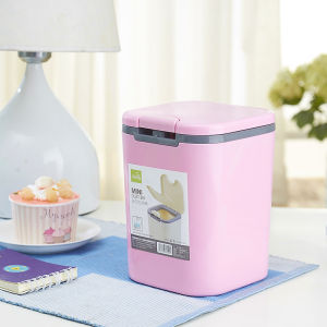 Mini Desktop Trash Can Hand Press Office Tea Table Covered Creative Home Use Small Size Flyda Sanhe Household Cleaning Tool