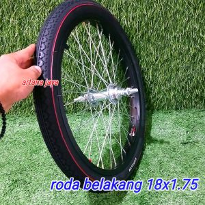 Roda sepeda 18 x 1.75 swallow sudah di rakit tinggal pasang / wheelset 18 / veleg peleg 18