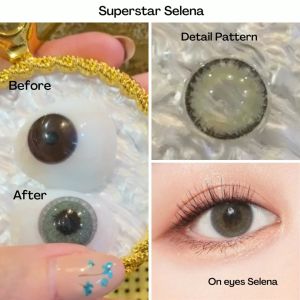 [BUY 1 FREE 6 ITEM] Superstar Selena Softlens Warna Premium