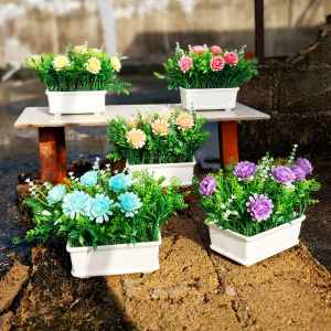 Azgalery PBP138 / Tanaman Hias Pot Bunga Dahlia Seruni Krisan Plastik Artificial Seruni Mini Aurora Ornamen Hiasan Dekorasi Pajangan Ruangan Rumah Minimalis Buatan / COD