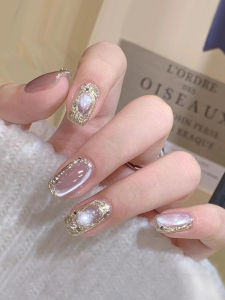MONLEYTA | Handmade Nail Art Short Autumn Winter Style Finished Product Nail Tips Manicure Stickers By MONLEYTA From China