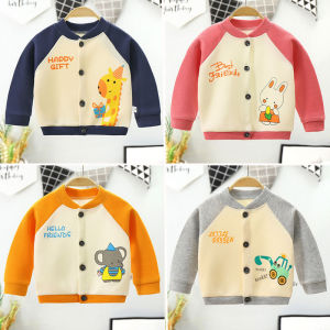Thickened Fleece Baseball Jacket for Boys Autumn Winter Childrens Outerwear Warm Casual Style Cotton Polyester Blend