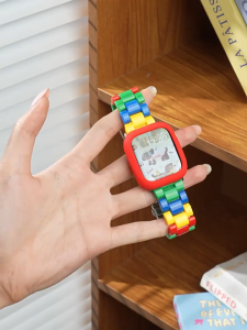Colorful Dopamine Rainbow Plastic Strap for iWatch Band 41/45 40/44 46mm Colorful Loop for iWatch10 9 8 7SE 6 5 4