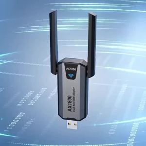 Kebidumei | Kebidumei USB3.0 Wifi6 Adapter 1800Mbps Dual-Band 2.4G/5GHz Wireless Network Receiver Dongle for Desktop PC Laptop Gaming Office