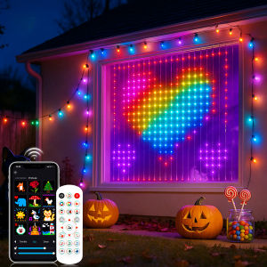 Smart Bluetooth RGB LED Curtain Lights USB App Control Programmable Dream Color Fairy String For Festival Wedding Bedroom Decor