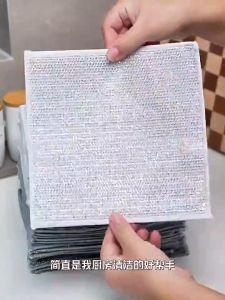 50/10ชิ้น โลหะลวดเหล็กเศษผ้าบ้านครัวหม้อกระทะล้างจาน-สองด้านผ้าเช็ดจานผ้าทําความสะอาดผ้าขนหนูขัดพื้นเศษผ้า