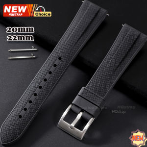 New Fiber Checkered Pattern Silicone Strap 20mm 22mm for Omega Rubber Watch Band for Seiko Bracelet for Rolex Quick Release Belt
