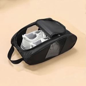 Portable Golf Shoe Bag Oxford Cloth Shoe Carrier Bags Breathable Lightweight Golf Handbag Dustproof Football Tennis Shoe Bag