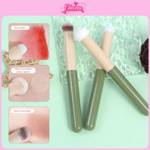 CHARM Kuas Kosmetik Set Kuas Concealer Kuas Concealer Untuk Kuas Kontur Hidung Concealer Bawah Mata Kuas Kontur Hidung Spons Kecil Penutup Blender Dan Blender Ketidaksempurnaan Cakupan Penuh Atau Spot 3PCS