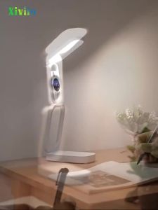 Foldable Desk Lamp LED Eye Protect Study Office Light Dimmable Touch Night Light for Travel Home Student Dormitory Reading Lamp