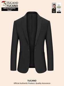 TUCANO | New Autumn and Winter Black Slim Fit Suit for Men