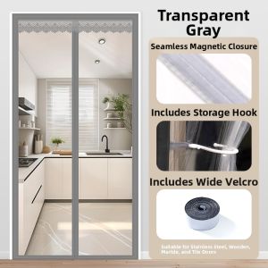 COLOR BLOCK PARTY | Insulation Anti-Mosquito Oil-Proof Plastic Transparent Door Curtain