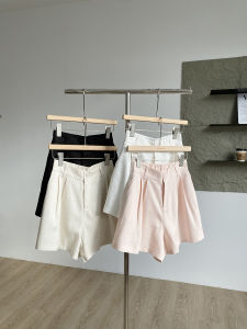 Summer 2025 High Waist Loose Wide Leg Pants Short Womens Simple Commute Style Polyester Fiber Casual Trousers Small Size Fluffy