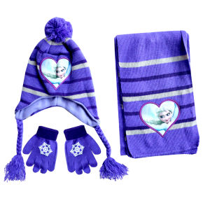 BLOKEES | Childrens Hat Glove Set Baby Boys Girl Knitted Hat Elsa Girls Cartoon Warm Hat Cosplay Toy Christmas Gift for Children Cap