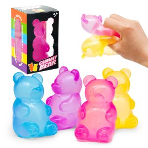 Squishy Mini Cute Bear Maltose Squeeze Toy - Stress Relief Fidget Sensory Toys Soft Slow-Rebound Squishies for Adults gifts