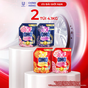 (Livestream) - Combo 2 túi nước giặt OMO Matic cửa trước 4.1kg/túi/ Chuyên Gia Giữ Màu 3.8KG (túi)