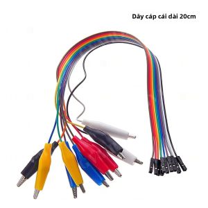 Aideepen | Dây Nối Đầu Nối Cá Sấu 10 Chân Hai Đầu 20MM/30MM Đầu Nối Đực/cái Dây Dẫn Thử Nghiệm Dây Nối Cho Kết Nối DIY