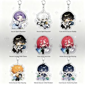 Bandai | BLUE LOCK Meguru Bachira Acrylic Keychain Blue Lock Anime Merch In Stock Layer