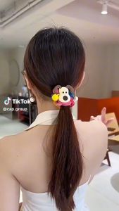 Dây Buộc Tóc Cao Su Co Giãn Hình Chú Chó Hoạt Hình Dễ Thương Phong Cách Nhật Hàn
