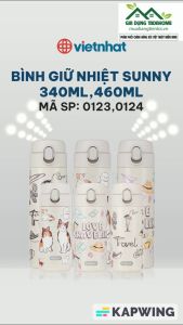 Bình Giữ Nhiệt Inox Cao Cấp 340ml 460ml VIỆT NHẬT HOKORI 0123/24 - TADAHOME