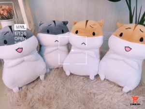VTOM Adorable Happy & Guilty Face Hamster Plush Toy Doll (35cm) Stuffed Toys Hamster Dolls Best Birthday Gift Children