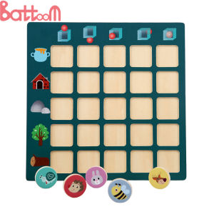 Children Wooden Puzzle Montessori Toys Cognitive Orientation Find Direction Puzzles Games Party Family Educational Toys For Kids