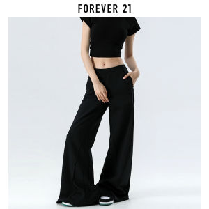 Grey Casual Flared Pants Womens Spring New Low Waist Slimming Drapey Loose Wide Leg Trousers Forever 21 Casual Fashion