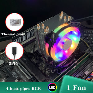 4 Heat Pipes Tower RGB CPU Cooler 3Pin 4Pin PWM Silent Processor Heatsink For Intel LGA1151 1155 1200 1700 2011 AMD AM3 AM4 AM5