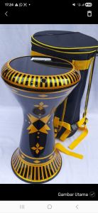 DARBUKA 8 INCI Produk RBN original Pasuruan Jawa Timur dengan tas dan kunci L aluminium cor hiasan ukiran dan mika serep.