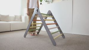Foldable Montessori Pikler Triangle Climber With Slide/ Climbing Triangle/ Waldorf Rocker Climber