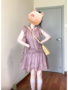 Váy Midi Không Tay Kiểu Pháp Ngọt Ngào Mùa Hè Hai Màu Tua Rua Váy Vest Đa Năng Cho Nữ Chất Liệu Polyester Thường Ngày