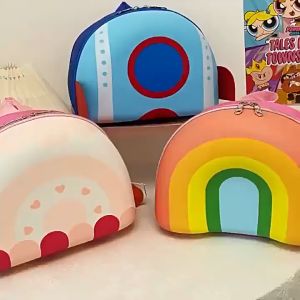 Balo Đi Học Họa Tiết Cầu Vồng Dễ Thương Phong Cách Hàn Quốc Cho Bé Đi Học Mầm Non Mẫu giáo