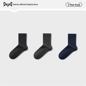 miiow | 10A Antibacterial Mens Cotton Socks Mid-Calf Breathable Anti-Microbial Sweat Absorbent Business Long Socks For Summer