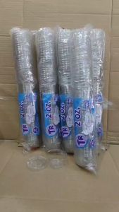 (ชุดละ 5 แพค) ถ้วยน้ำพริก ถ้วยน้ำจิ้ม 2 ออนซ์ พร้อมฝา แพคละ 50 ใบ ยี่ห้อTC ถ้วยใสแข็งไม่แตก ปาก 60 mm.