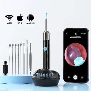 WiFi Endoscope 4.2mm 1080P Ear Picker Camera with Ear Spoon Base for iOS/Android Ear Cleaning Otoscope with Ear Wax Removal Tool