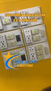 Taplo điện nổi/Taplo giả âm 12&3 công tắc (cầu chì/CB) 2000W nhựa ABS chống cháy chịu va đập