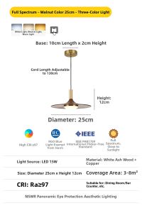 NSWR | Retro Mid-century Modern Pendant Light Three Heads