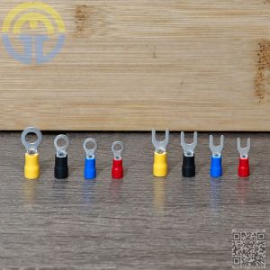 Electrical Welding Cable Thickened Tinned Copper Ring Spade Insulated End Terminal Lugs 10pcs