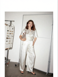 Loose Short Sleeve Blouse and Wide Leg Pants Set