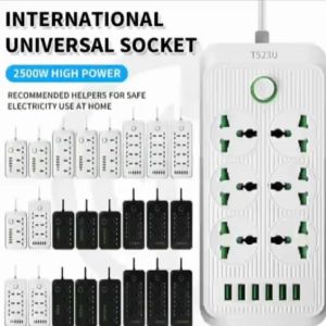 DAVU Universal Power Socket Extension With Multi Function Socket USB/Type-C socket Extension outlet with switch usb cable power supply 2M