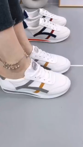 Korean Style Comfortable Walking White Sneakers for Ladies (Size 36-41)