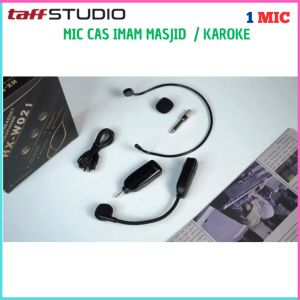 COD Cepat TaffSTUDIO Wireless Microphone 2.4G Headset 1 PCS with Receiver / Mic Mik Bando Imam Masjid Terbaik Buat Sholat Terbaru / Mic Jepit Wireless UHF Call Center Mic with Transmitter Call Centre podcast Presentasi Pendeta dicas suara jernih - SI01