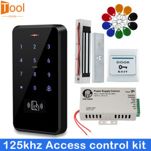 Door Access Control System Kit IP68 Waterproof Outdoor RFID Access Control Keypad+Power Supply+Electric Magnetic Strike Lock