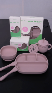 Combo ăn dặm Thảnh Thơi Lumicare - Set 4 món - Xanh dương