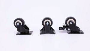 Combo 4 bánh xe đẩy hàng đường kính 4cm viền đen pu cao cấp bánh xe tủ bảo ôn bánh xe loa kéo bánh xe thùng đồ...