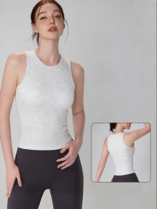 Anti-See-Through Padded Yoga Vest For Women