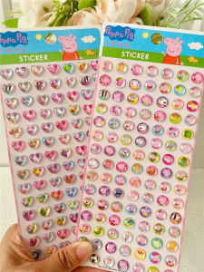 Cute Girl DIY Acrylic Pearl Crystal Diamond Gem Stickers Childrens Decorative Earring Stickers Colorful Heart Shaped Stickers