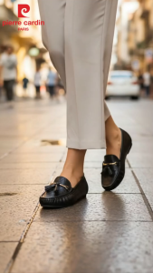 Giày búp bê nữ Pierre Cardin Chất liệu da cao cấp đế cao 3 phân Cực nhẹ siêu êm tự tin sải bước - PCWFWS 255